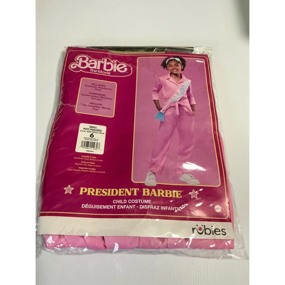 Barbie The Movie President Barbie Child Costume Jumpsuit Rubies Small Size 6